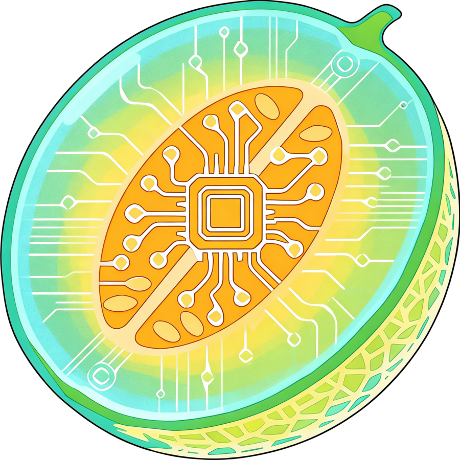 蜜瓜思維 AI 腦科學蜜瓜標誌